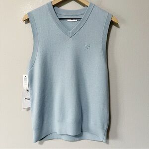 Aritzia TNA NWT Dune Blue Sweater Vest Women's Size Small Preppy Academia Office
